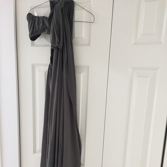 Maxi silver grey infinity/convertible dress - Picture 2 of 3